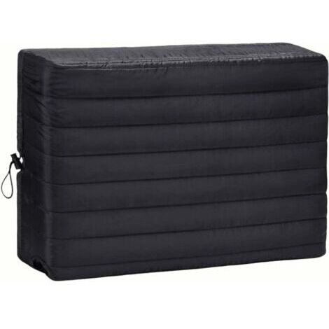 Housse de climatiseur d'intérieur en polyester noir pour systèmes de chauffage central et de refroidissement, protection contre la poussière d'hiver pour la maison et le jardin (43339cm）