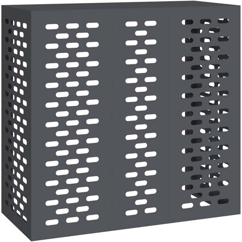 Housse de climatiseur Anthracite 110x50x105 cm Acier vidaXL
