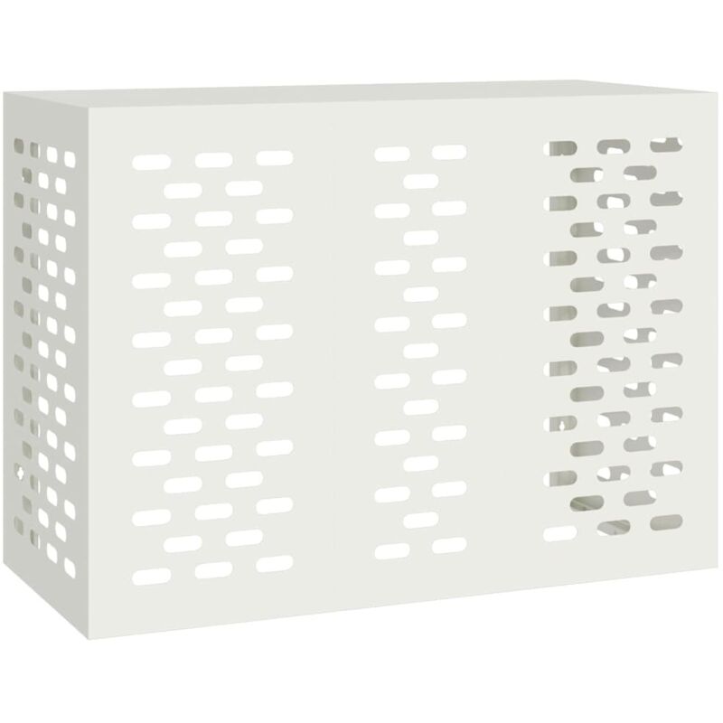 Housse de climatiseur blanche 110x50x80 cm en métal Vidaxl