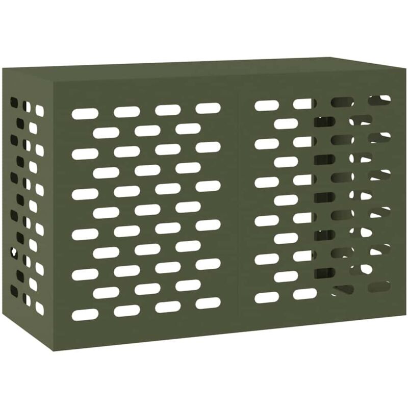 Housse de climatiseur - Olive, 90x40x60 cm, métal Vidaxl