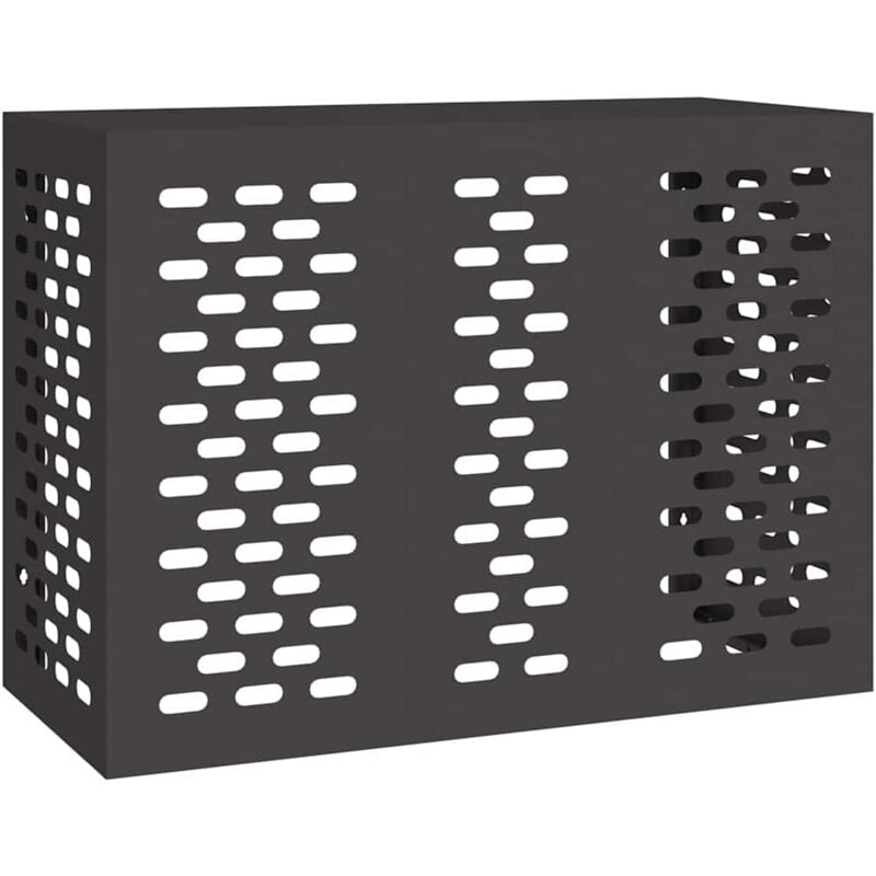 Housse climatiseur noire 110x50x80 cm acier Vidaxl