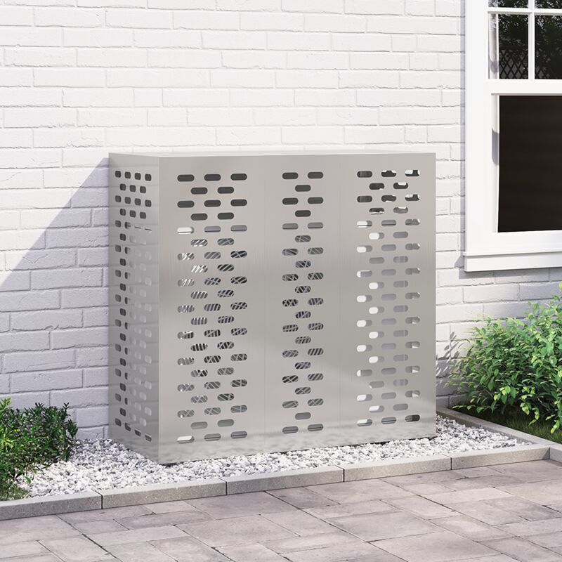 vidaXL Housse de climatiseur Argenté 110 x 50 x 105 cm