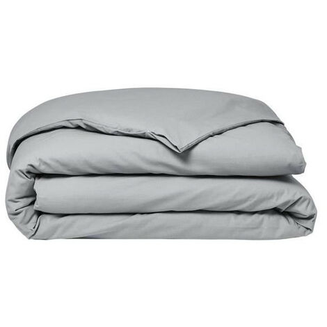 Housse de couette 100% coton 240 x 220 cm ESSENTIAL coloris Acier
