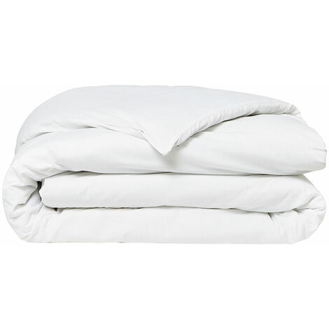 Housse de couette 100% coton bio 140x200 cm ORGANIC coloris Craie