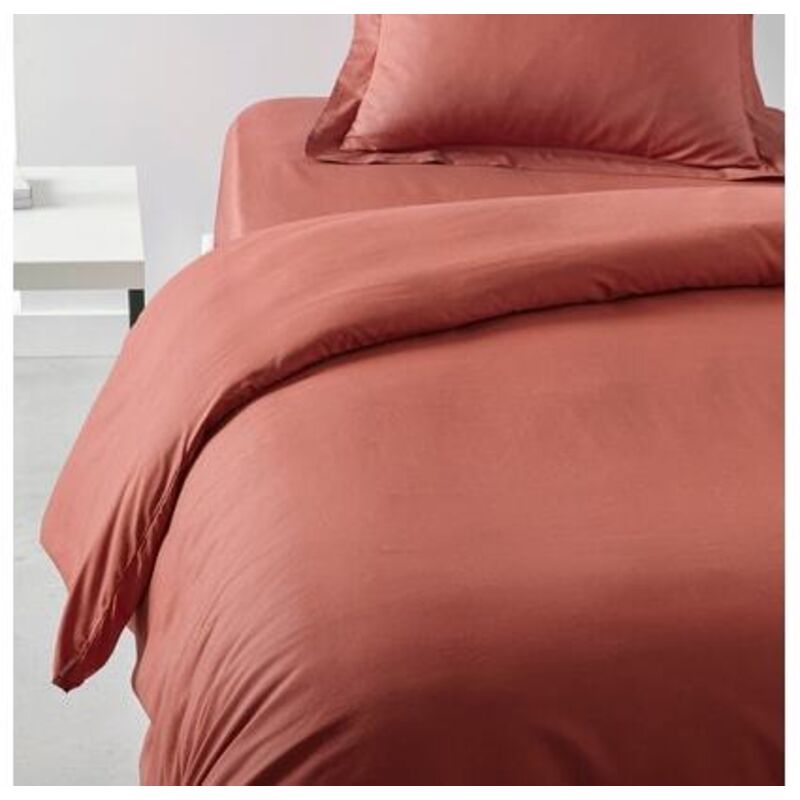 TODAY Housse de couette Essential 220x240cm terracotta coton 57F