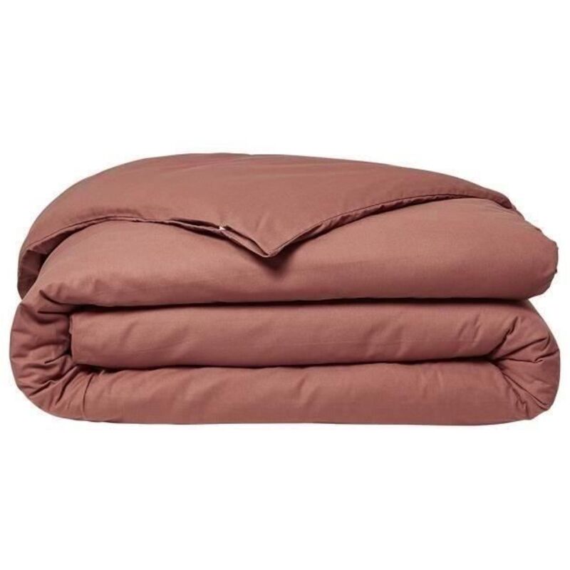 Housse de couette TODAY Essential - 240 x 260 cm - 2 personnes - 100% coton uni - Terracotta Housse de couette TODAY Essential - 240 x 260 cm - 2 personnes - 100% coton uni - Terracotta