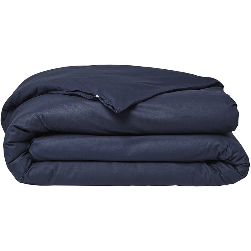 Housse de couette 100% coton 240 x 220 cm essential coloris Navy