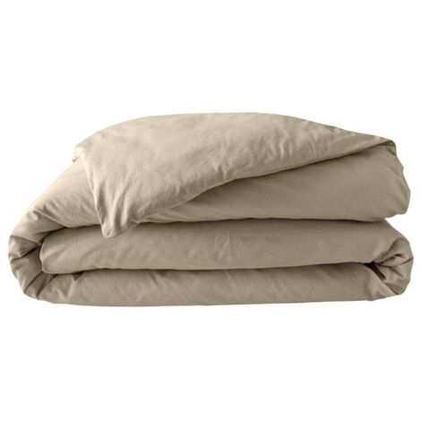 Housse de couette 100% Percale de Coton ORIGINE Sable 240x220 cm