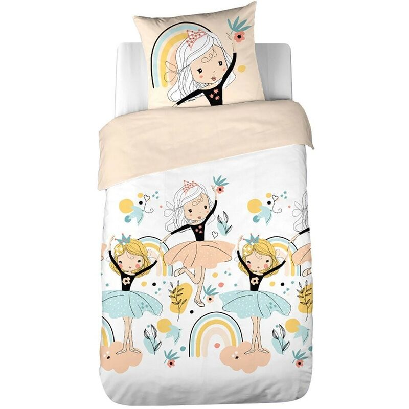 Housse de couette 140x200 Lola + taie polycoton
