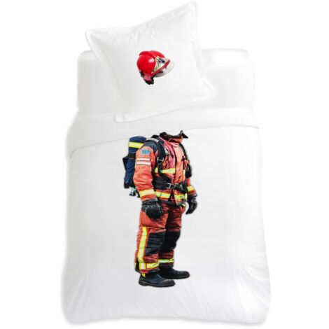 Housse de couette 140x200 Pompier BILLY + 1 taie