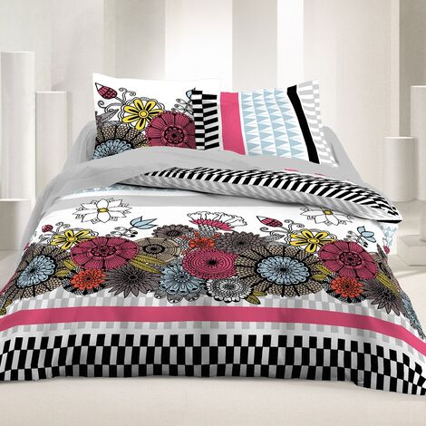 Housse de couette 2 places 220 x 240 cm coton 42 Fils - Egual