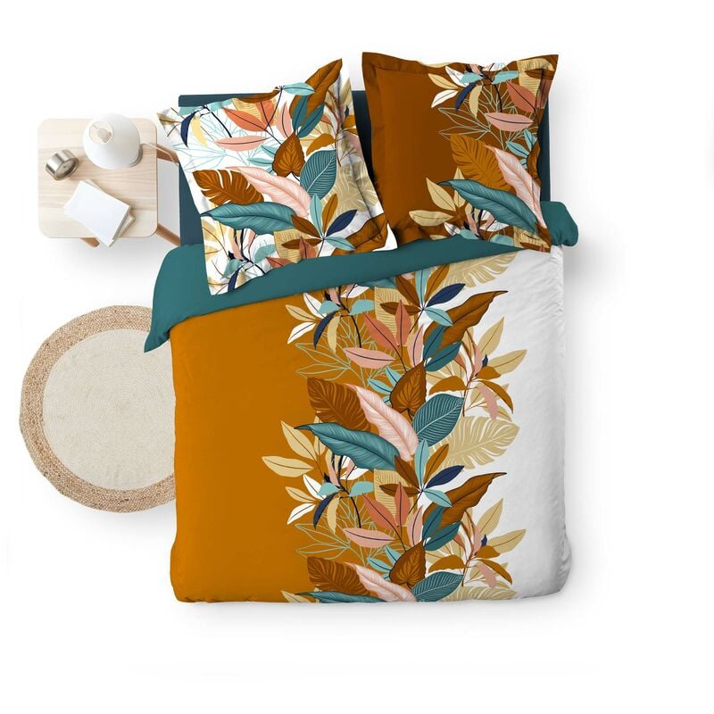 Douceur D'intérieur - Housse de couette + 2 taies percale 240 x 260 cm Yucca