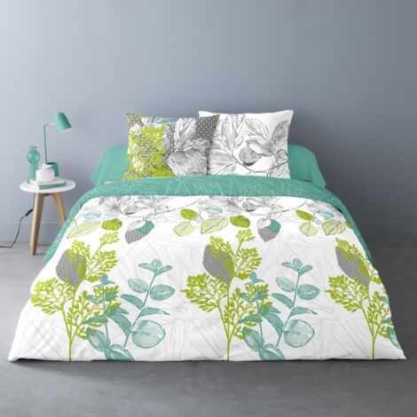 Housse de couette 200x200 POLLY + 2 taies 100% coton