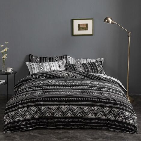 Housse de couette 200x230cm + 2 Taies d'oreiller 51x76cm, Pour deux personnes