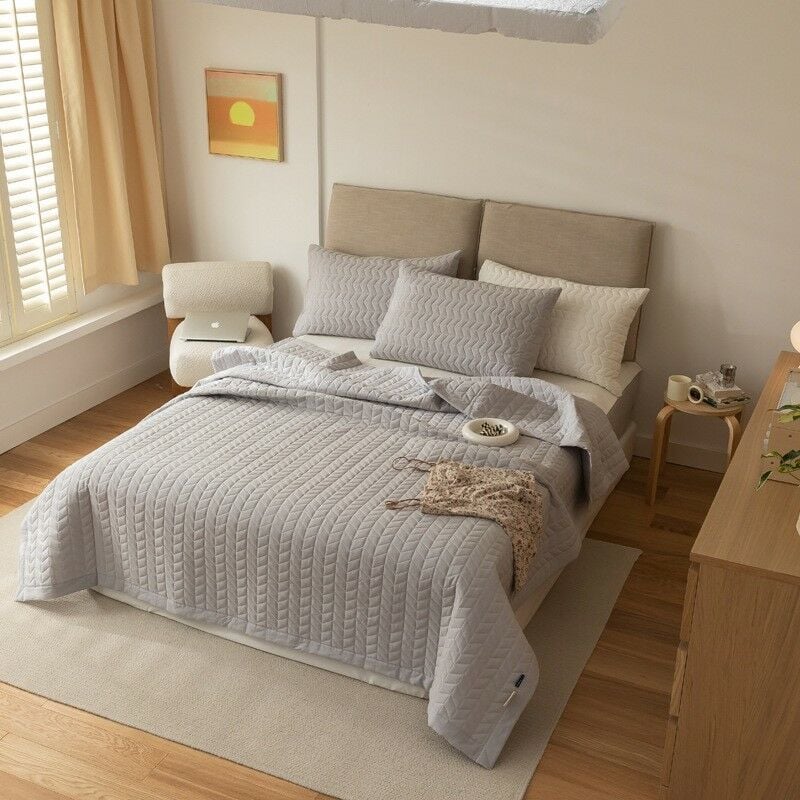 Kinsi - Housse de couette 200x230cm + 2 Taies d'oreiller 65x65cm, Pour deux personnes