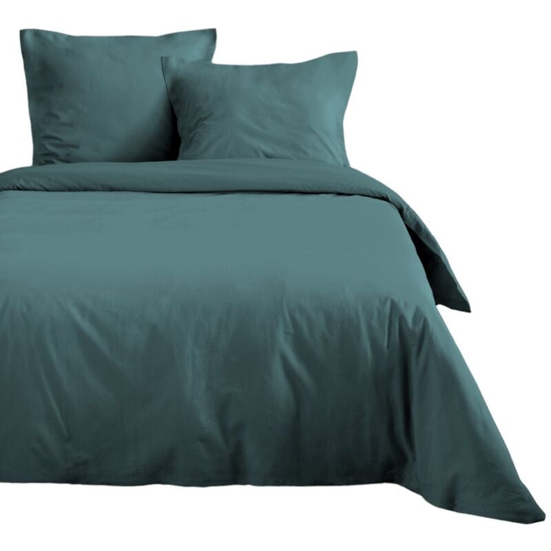 Housse de couette 220 x 240 cm uni vert eucalyptus