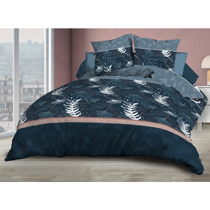 Housse de couette 220x240 + 2 taies - Microfibre - Romy