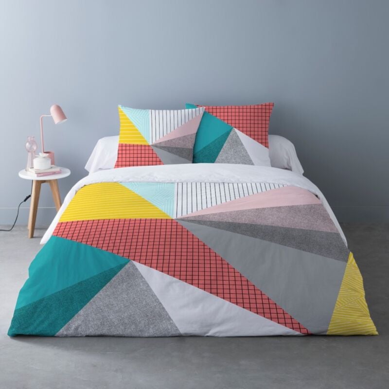 Dourev - Housse de couette 240x220 ponti + 2 taies 100% coton