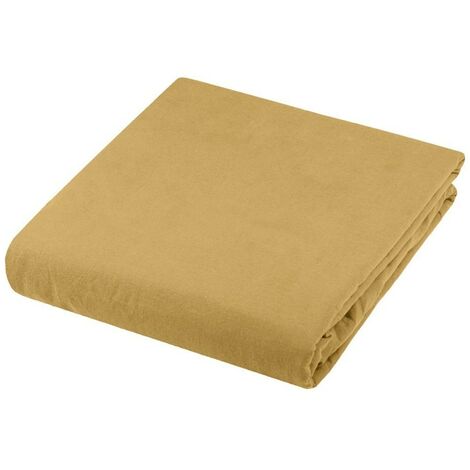 Housse de couette 220x240 Cottage coton lavé 60 fils moutarde