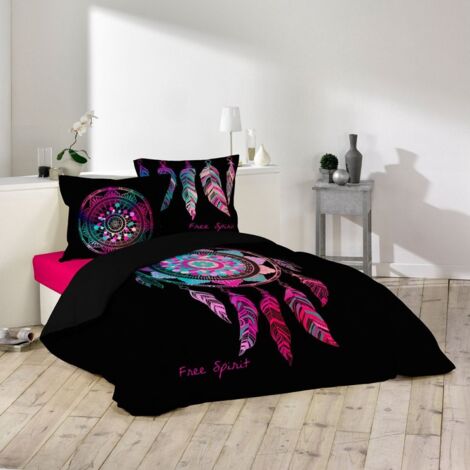 Housse de couette 220x240 Porte Bonheur 100% coton