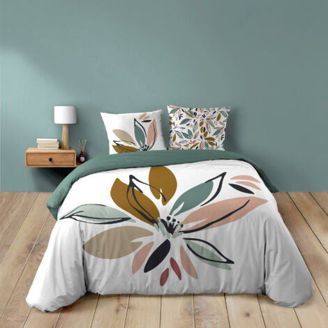 NOUS Living basis dekbedovertrek lits-jumeaux - geel (240x220 cm