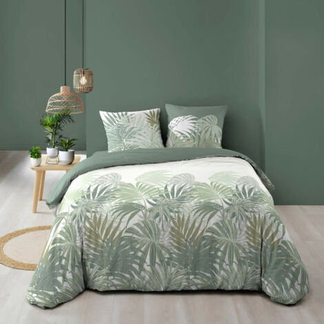 Housse de couette 240 x 220 cm + 2 taies – Coton 57 fils – NYMEA