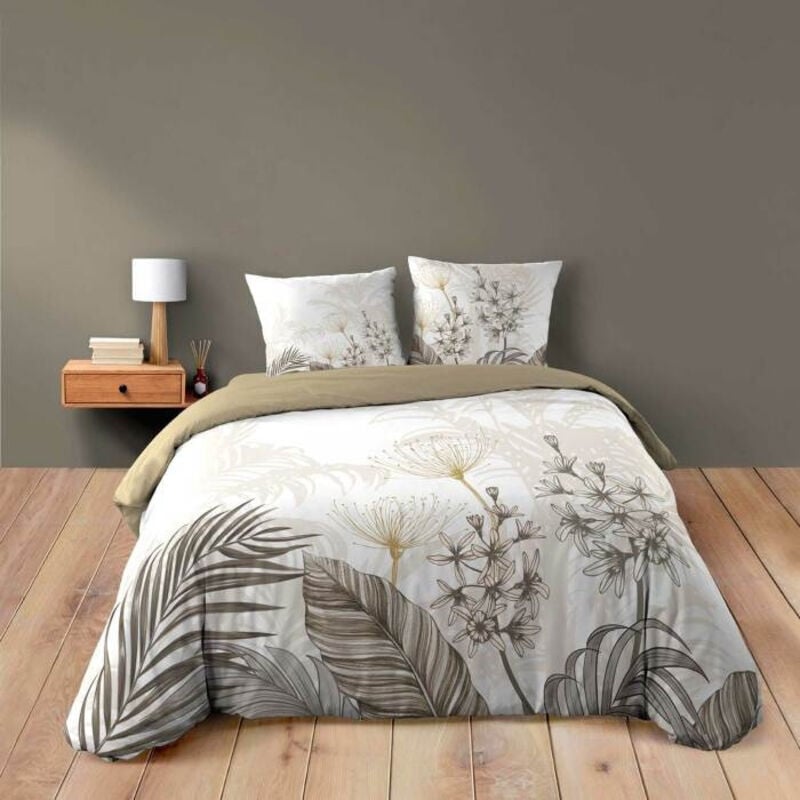 Douceur D'intérieur - Housse de couette 240 x 220 cm coton 42 fils + 2 taies Bastille