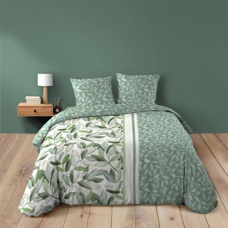 Douceur D'intérieur - Housse de couette 240 x 220 cm coton 42 fils + 2 taies Eleonore