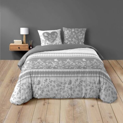 Housse de couette 240x220 + 2 taies ANNIE 100% coton