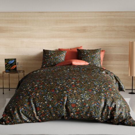 Housse de couette 240x220 + 2 taies BOGOTA en percale de coton 71 fils