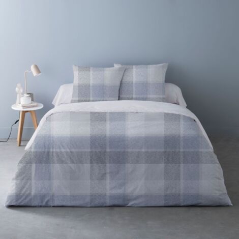 Housse De Couette Blue Stripe En Microfibre Douce Main De Pêche Lavable à La Machine Fabriqué En Italie Cm. 250x200 | Leroy Merlin