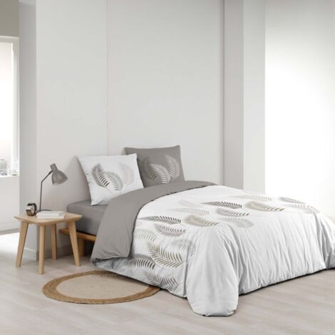 Housse de couette 240x220 + 2 taies Goyave coton 57 fils