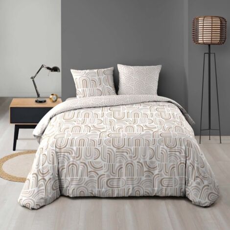 Housse de couette 240x220 + 2 taies PANDORIS microfibre