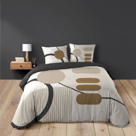 Housse de couette 240x220 + 2 taies SANTANA 100% coton