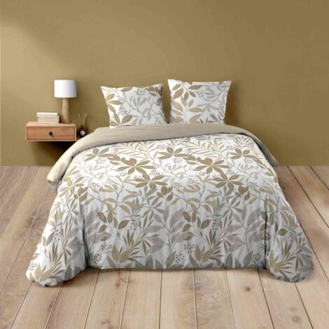 Housse de couette 240x220 + 2 taies VOLTINE 100% coton