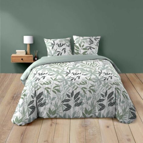 Housse de couette 240x220 + 2 taies VOLTINE 100% coton