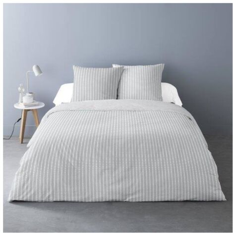 Housse de couette 240x220 AGATHE + 2 taies Percale de coton