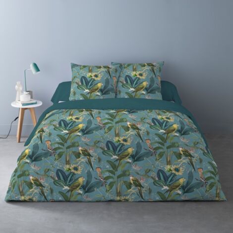 Housse de couette 240x220 AVALON + 2 taies Percale de coton