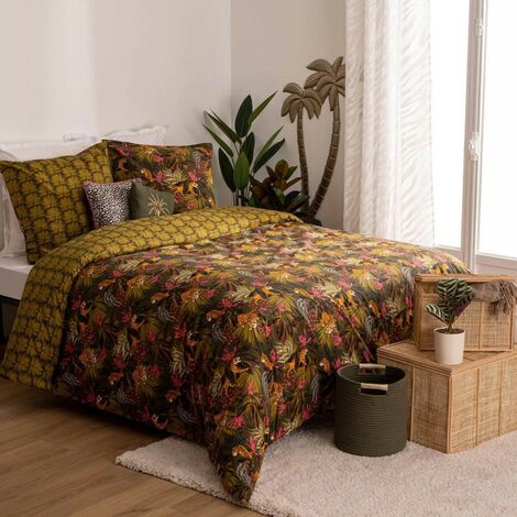 Housse de couette 240x220 Boudoir + 2 taies coton 57 fils