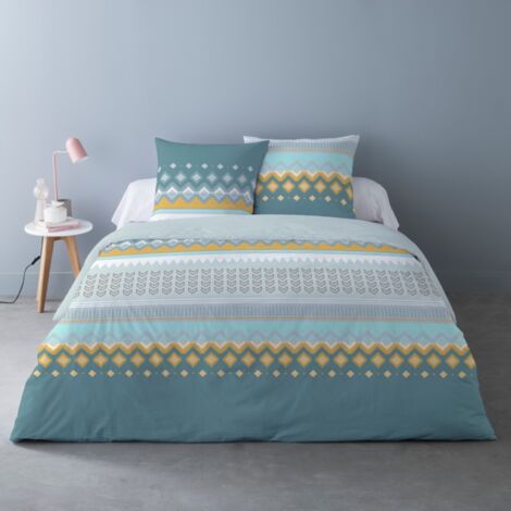 Housse de couette 240x220 ELKI + 2 taies 100% coton