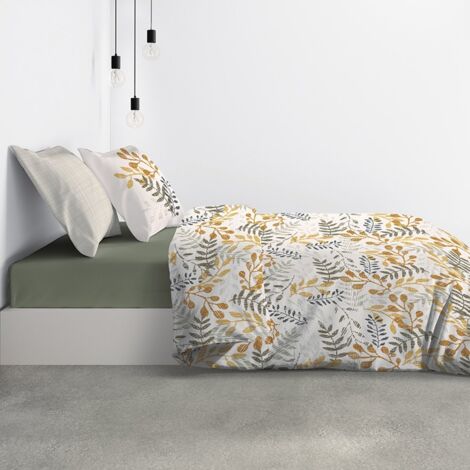 Housse de couette 240x220 Eloa + 2 taies coton bio 57 fils