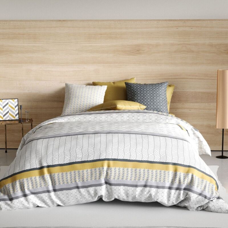 Atelier Du Coton - Housse de couette 240x220 Gosipi + 2 taies coton 57 fils