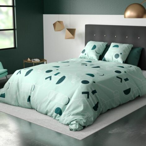 Housse de couette 240x220 HAWAK + 2 taies microfibre