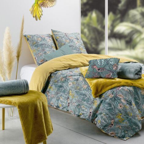 Housse de couette 240x220 Hupia + 2 taies coton 57 fils