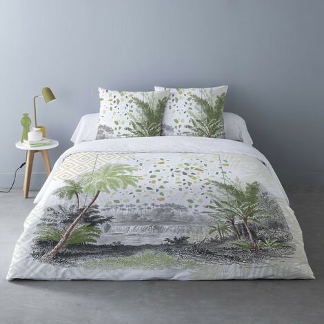 Housse de couette 240x220 Jersey + 2 taies coton 42 fils