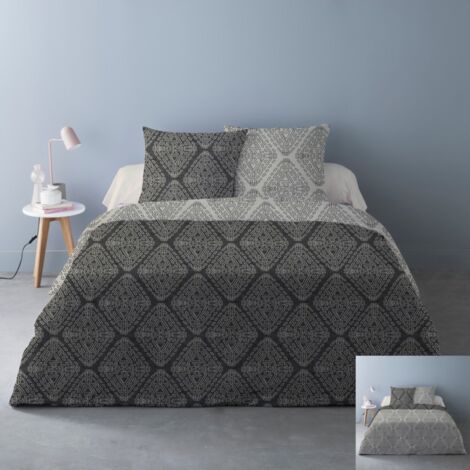 Housse de couette 240x220 JOSHUA + 2 taies microfibres