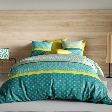 Housse de couette 240x220 Malphite + 2 taies coton 57 fils