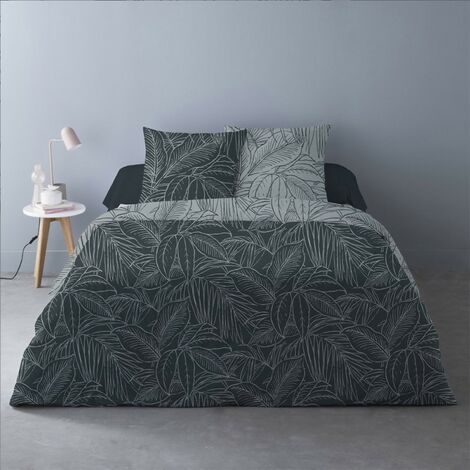 Housse de couette 240x220 Monti gris + 2 taies