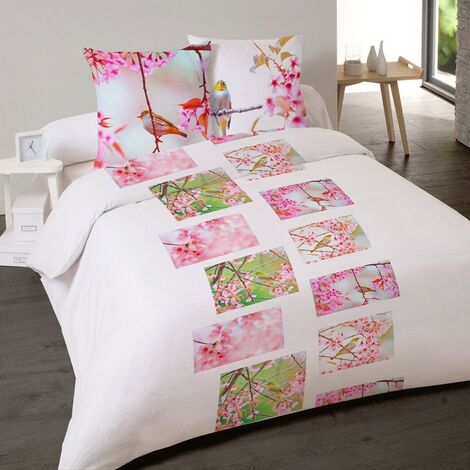 Housse de couette 240x220 Oiseau + 2 taies