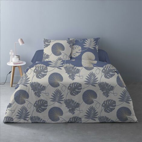 Housse de couette 240x220 Olivia bleu + 2 taies